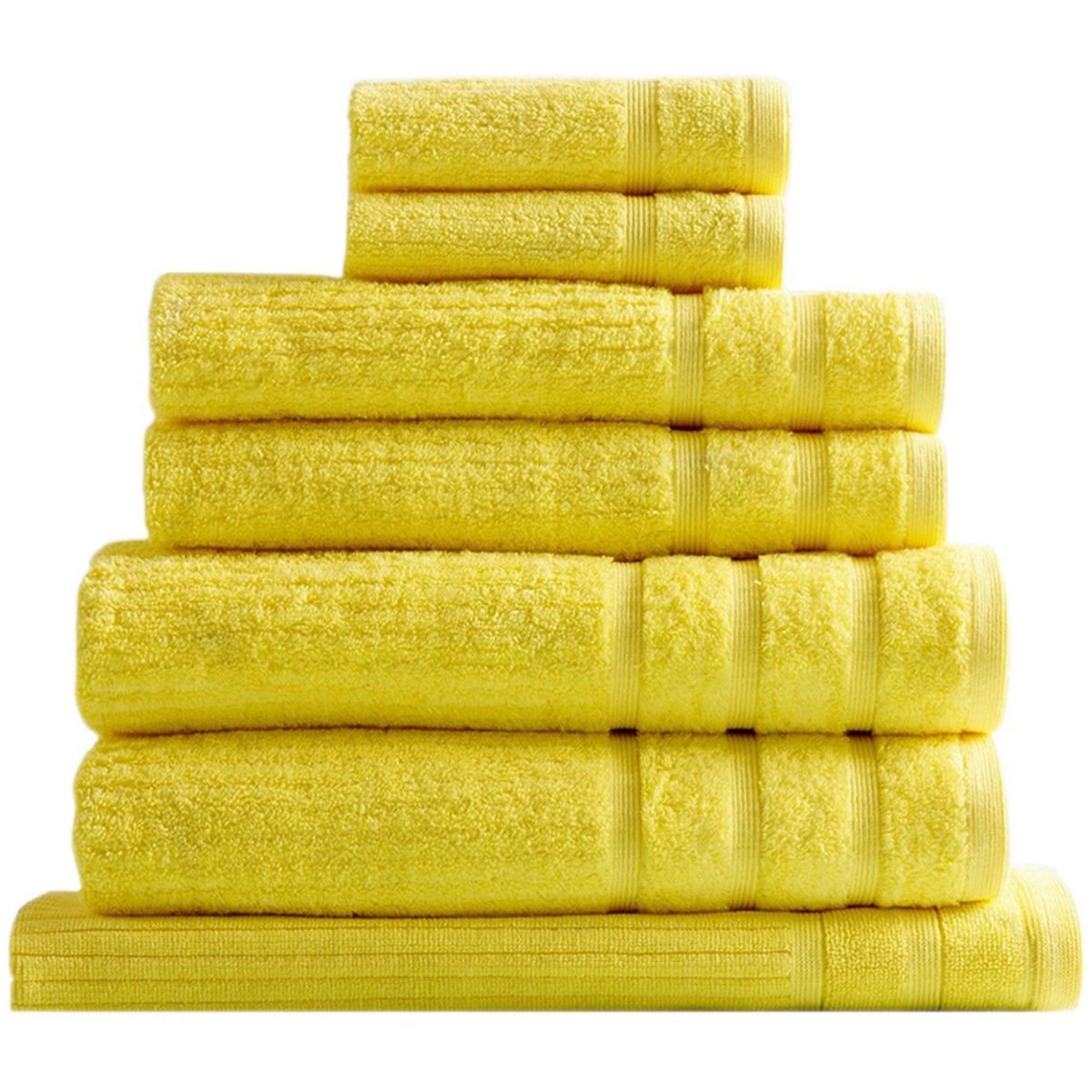 Bdirect Royal Comfort Eden 600GSM 100% Cotton 8 Piece Towel Pack - Yellow