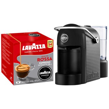 Lavazza A Modo Rossa 108 Pack Capsules with Jolie Black Coffee Machine
