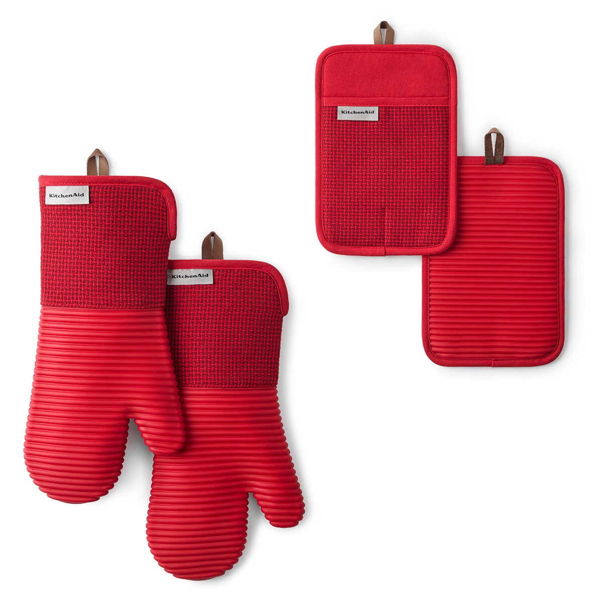 KitchenAid Basketweave Mitt & Pot Holder 4 pk