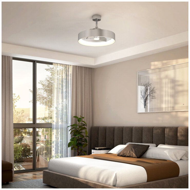 Artika Brushed Nickel With Remote Austin 58cm Ceiling Fan