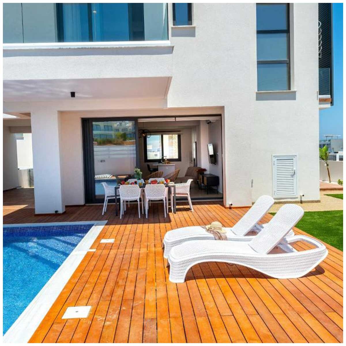 Keter Atlantic Sun Lounger White Set 2 Piece