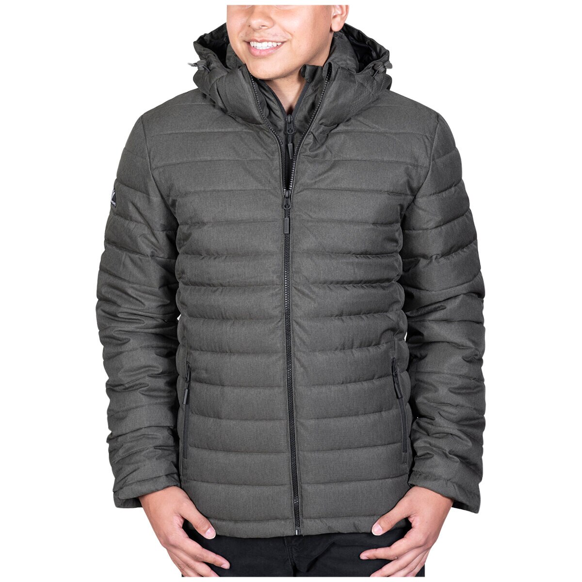 Superdry Men's Hooded Fuji Jacket Charcoal