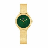 Tommy Hilfiger Demi Ionic Plated Thin Gold Steel Green Dial Women's Watch 1782812
