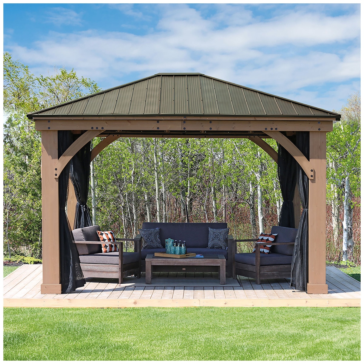 Yardistry 4.3 x 3.7 m Gazebo Mesh Kit Costco Australia