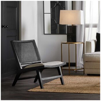 CAFE LIGHTING & LIVING Cocktail Glass Round Side Table Antique Gold