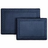 Town & Country Memory Foam Bath Rug 2 Pack Dress Blue