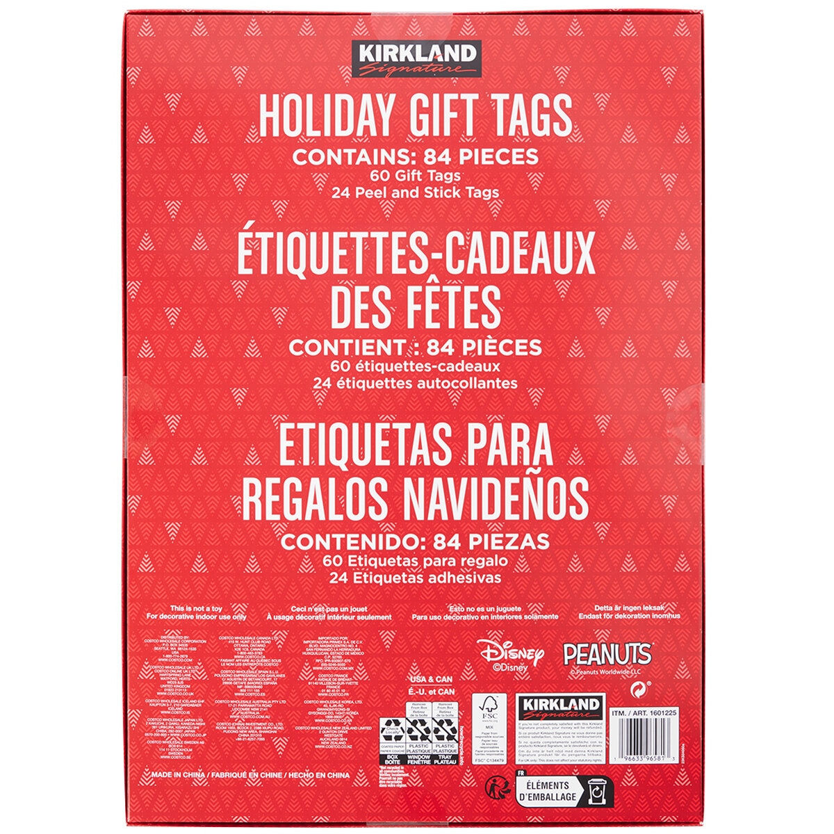 Kirkland Signature Holiday Gift Tags 84 Count
