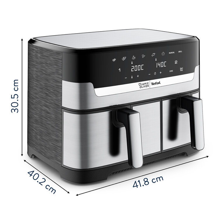 Jamie Oliver By Tefal Dual Drawer Air Fryer EY905J