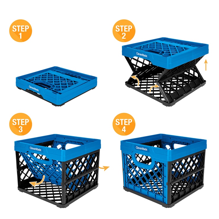 CleverMade Milk Crate Blue 25L Costco Australia