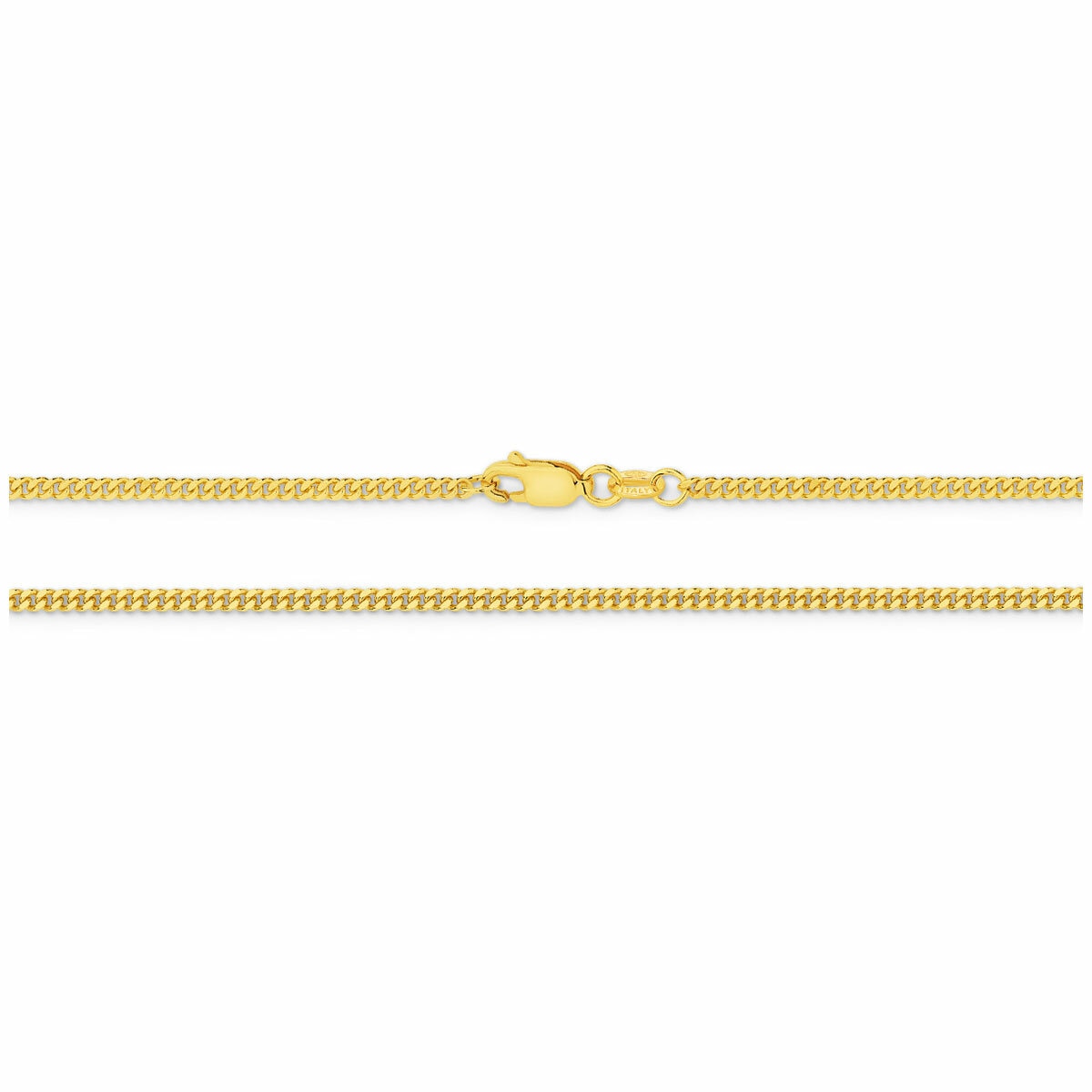 18KT Yellow Gold Diamond Cut Curb Bracelet 3.3g