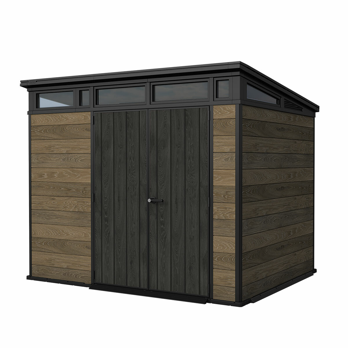 Keter Signature Pent Shed 2.8 x 2.2M - Walnut Look Keter Signature Pent Shed 2.8 x 2.2M - Walnut Look