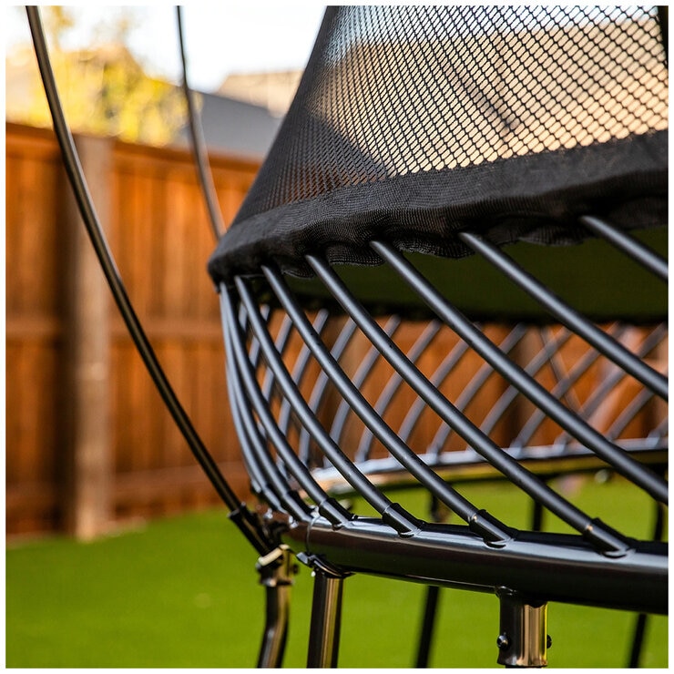 Springfree All Black 3M Medium Round Trampoline Bundle