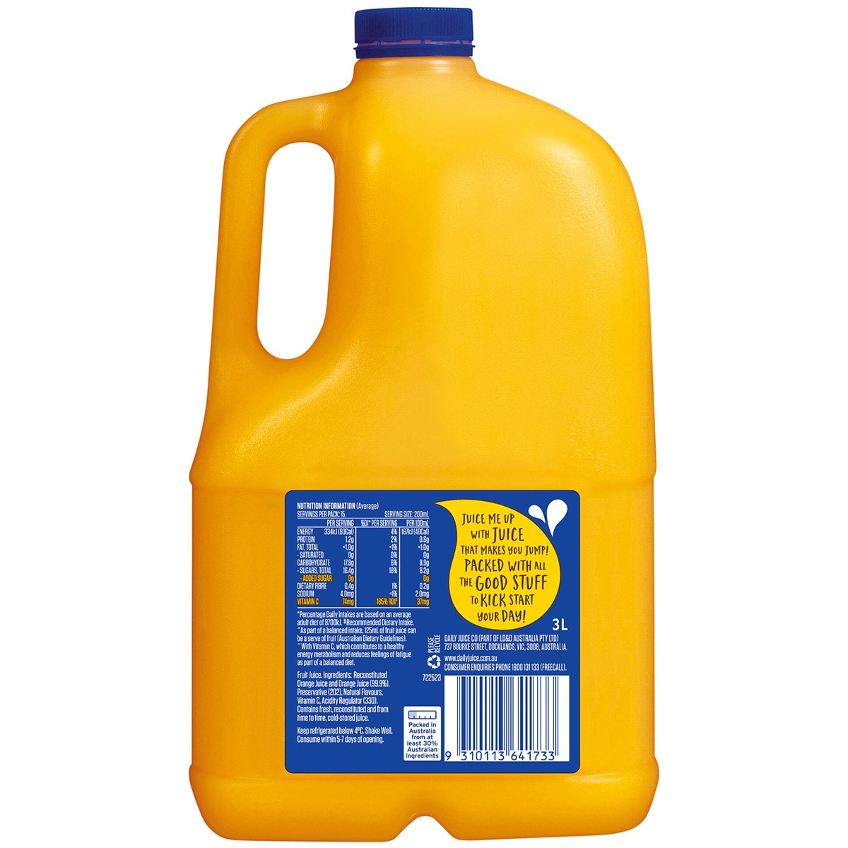 Daily Juice Pulp Free Orange Juice 3L Costco Australia