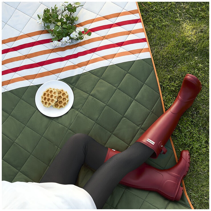 Hunter Outdoor Picnic Blanket Cypress Block Green Multi Hunter Outdoor Picnic Blanket Cypress Block Green Multi