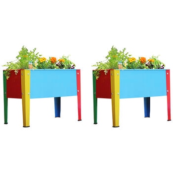 Greenlife Kids Raised Garden Planter Twin Pack 60 x 30 x 45cm