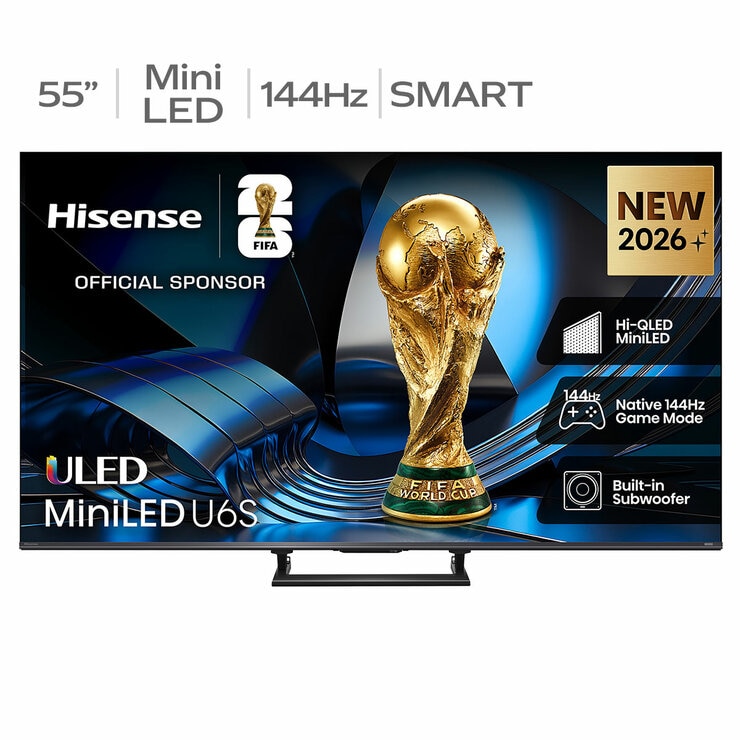 Hisense 55 Inch U6S ULED Hi-QLED Mini LED 4K Smart TV 55U6SAU Hisense 55 Inch U6S ULED Hi-QLED Mini LED 4K Smart TV 55U6SAU