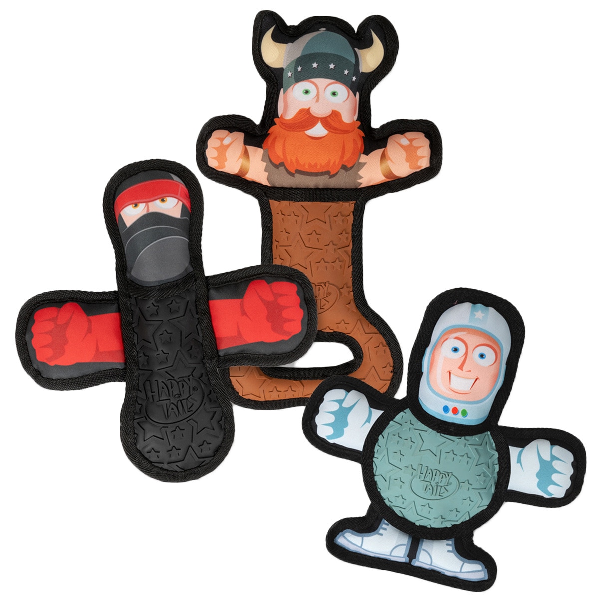 Heroes Pet Toys 3pk (Astronaut / Viking / Ninja)
