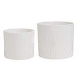 Ceramic Planters On Stand (Set of 2)