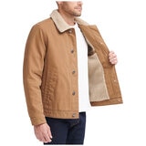 Calvin Klein Canvas Sherpa Jacket Brown
