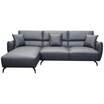 Moran Novato 2.0S RHF + LHF Chaise Modular Sofa, Moran Gushi Grey Fabric