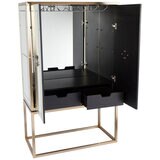 Cafe Lighting and Living Rochester II Mirrored Bar Cabinet Antique