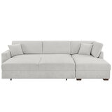 Thomasville 2 Piece Fabric Convertible Sectional With Chaise