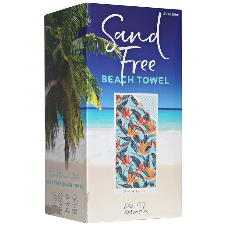 Cotton Beach Sand Free Beach Towel Birds of Paradise Costco Australia