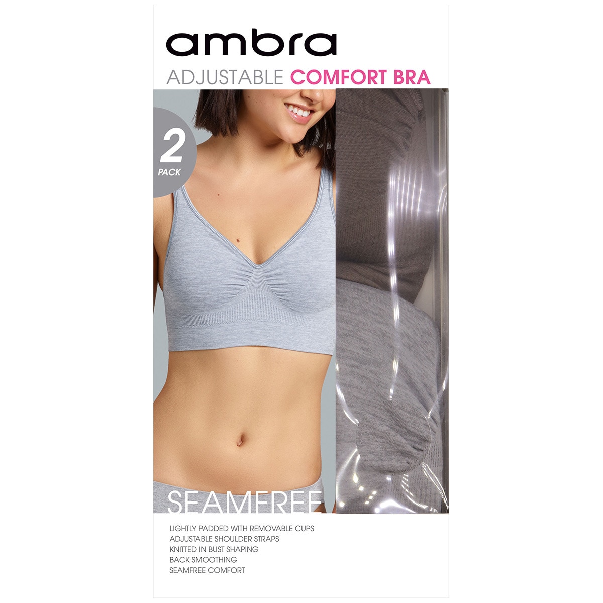 Ambra Comfort Bra - Mocca & Grey