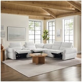 Aiden & Ivy Fabric Power Reclining Sectional With Power Headrests