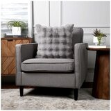 House & Home Luxe Faux Fur Cushion 55cm x 55cm Grey