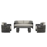 Henredon Saddleton 4 Piece Outdoor Seating Set