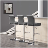 Whalen Gas Lift Barstool 8 regent Grey Leather