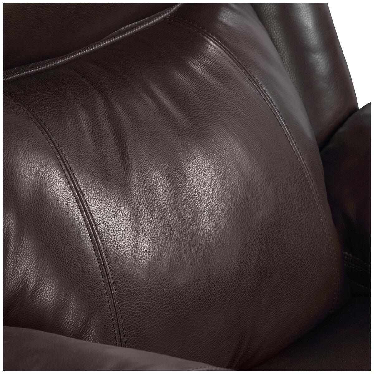 Valencia Charlie 3-Seater Leather Recliner Lounge Chocolate Color
