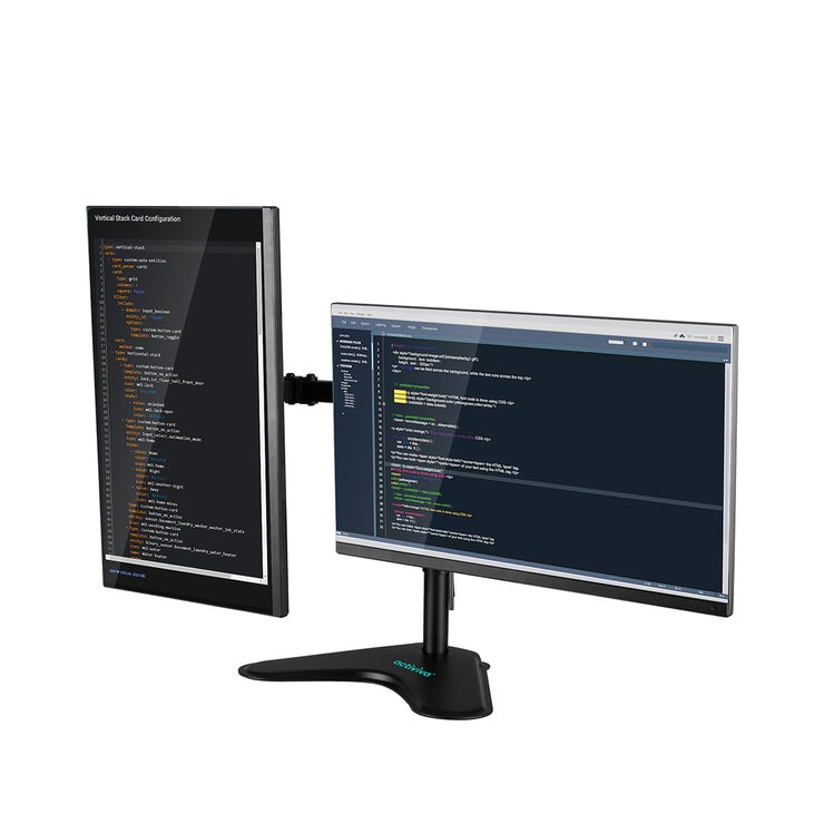 mbeat Activiva Dual-Screen Articulating Monitor Arm with Free-Standing Desktop Base ACA-BMA-DFS01K