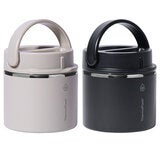 ThermoFlask 590ml Insulated Food Jar 2 Pack Sand and Black
