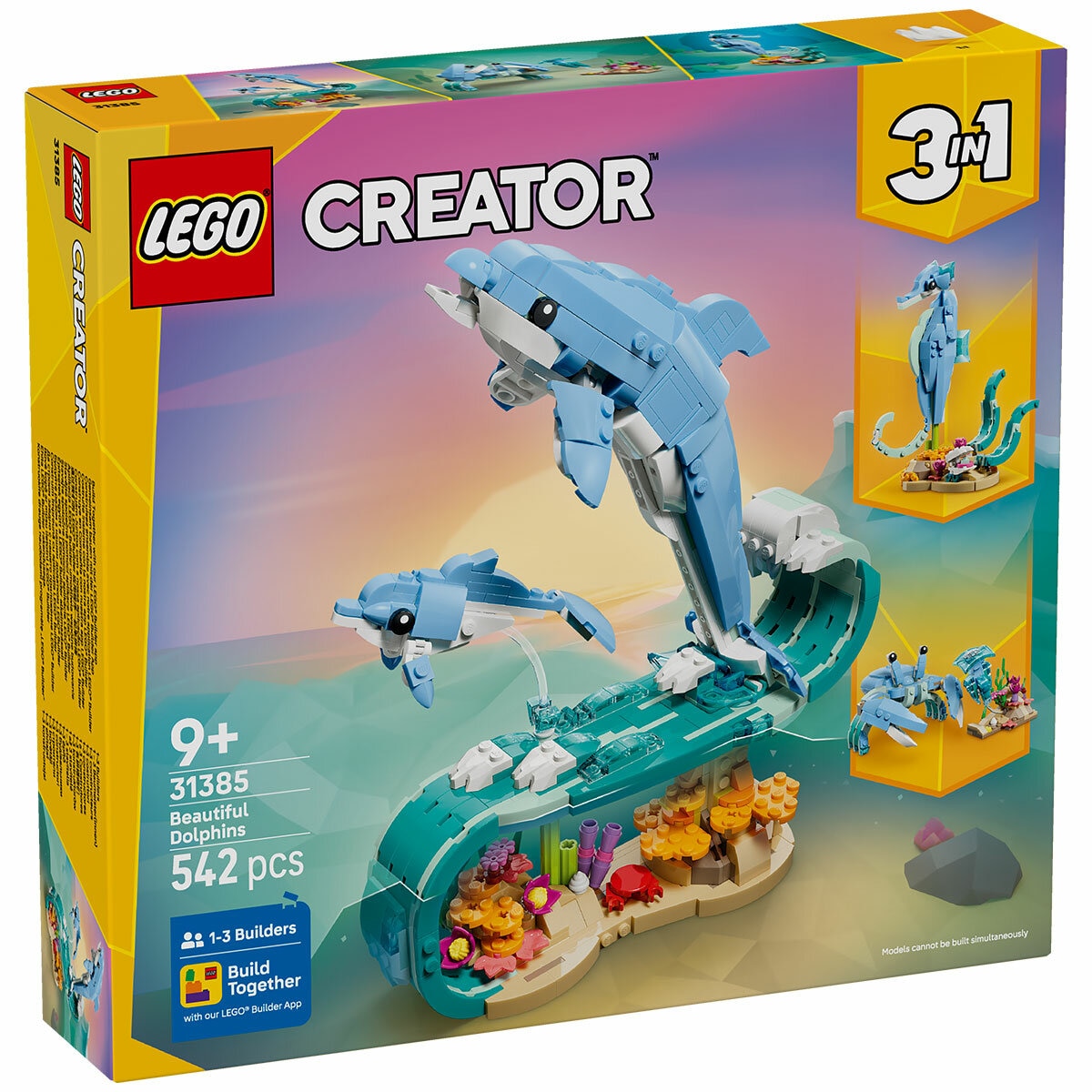 LEGO Creator 3 in 1 Sea Animals Beautiful Dolphins 31385