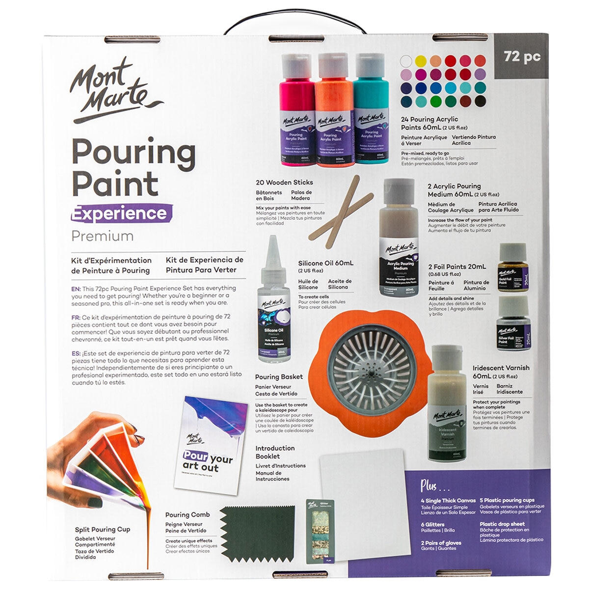 Mont Marte Pouring Paint Set 72 Piece