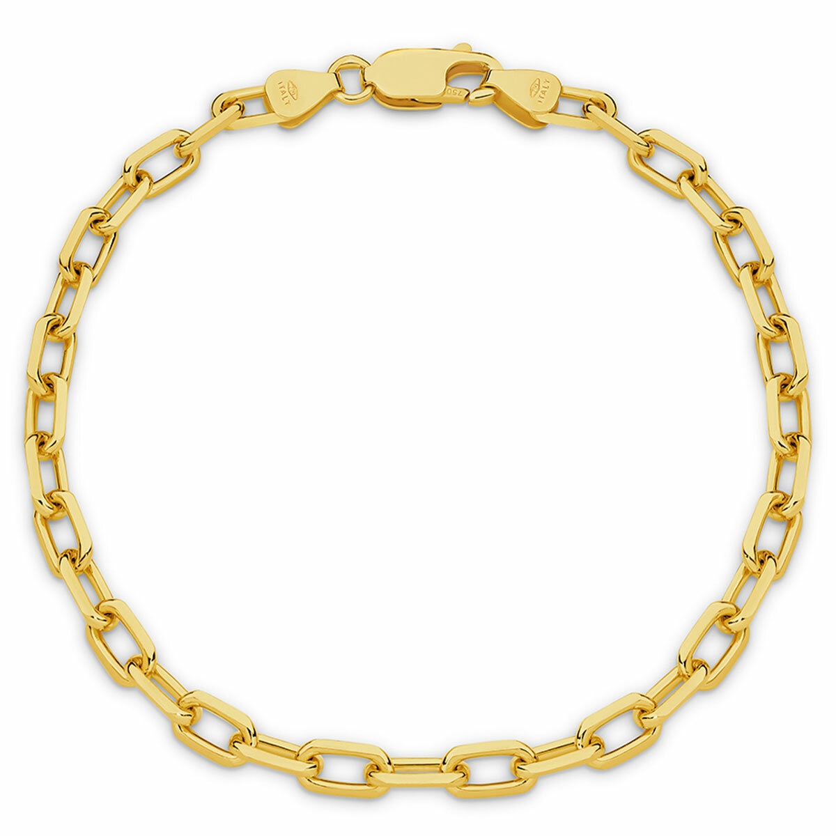 18KT Yellow Gold Paperclip Bracelet 8g