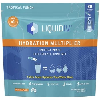 Liquid I.V. Hydration Multiplier Tropical Punch Electrolyte Drink Mix 30 Sachets