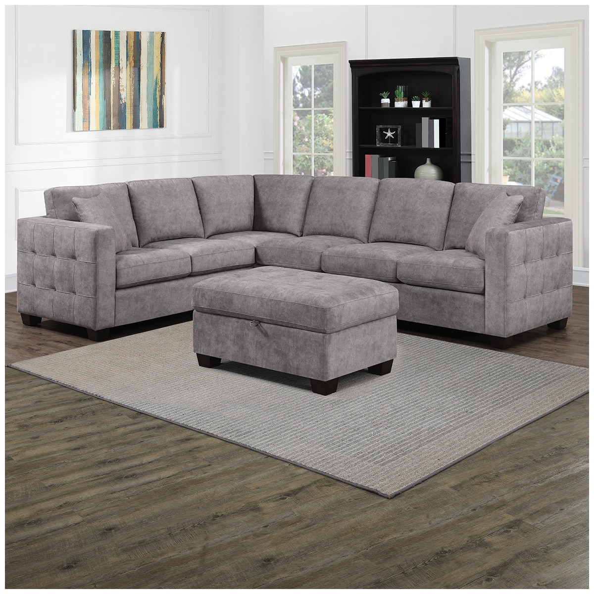 Thomasville Fabric Sectional with Storage Ottoman | Costco Australia