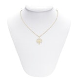 18KT Yellow Gold 0.15CTW Diamond Tree Pendant 21