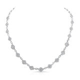 18KT White Gold 5.58 ctw Diamond Link Necklace