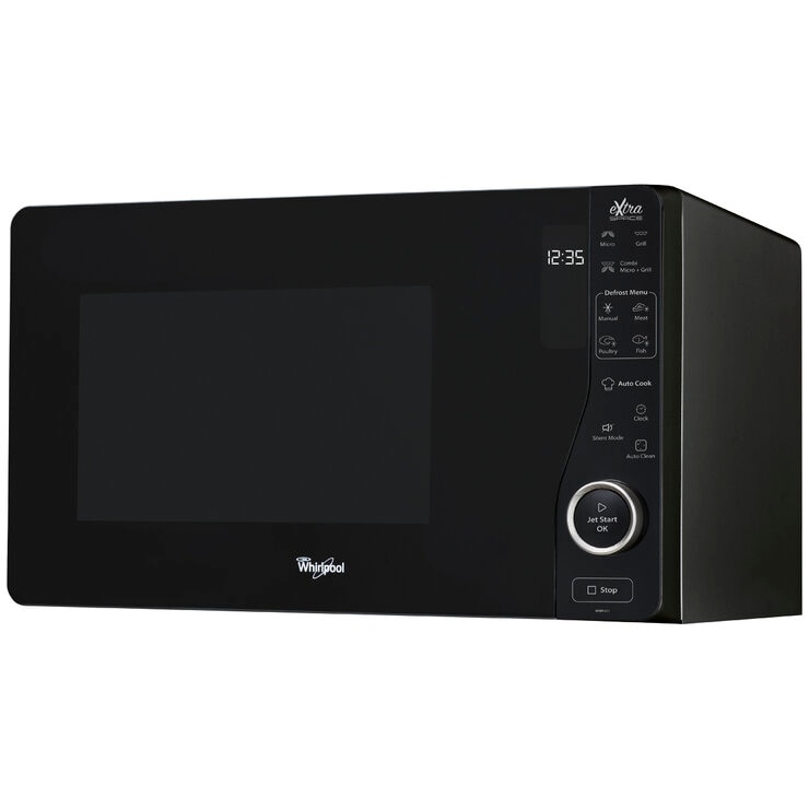 Whirlpool 800W 30L Microwave, Black Whirlpool 800W 30L Microwave, Black