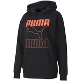 Puma Women's Elongated Hoodie - Black/Peach
