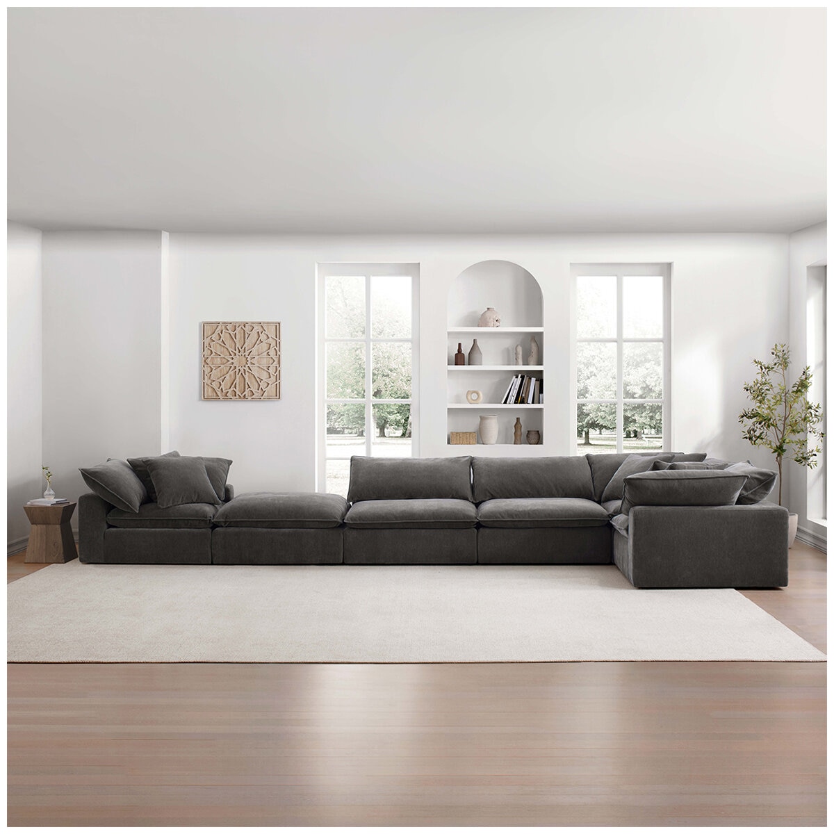 Aiden & Ivy 6 Piece Fabric Modular Sectional