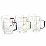 King Crystal Borosilicate Stackable Mug With Handle 410ml x 6 Piece Set King Crystal Borosilicate Stackable Mug With Handle 410ml x 6 Piece Set