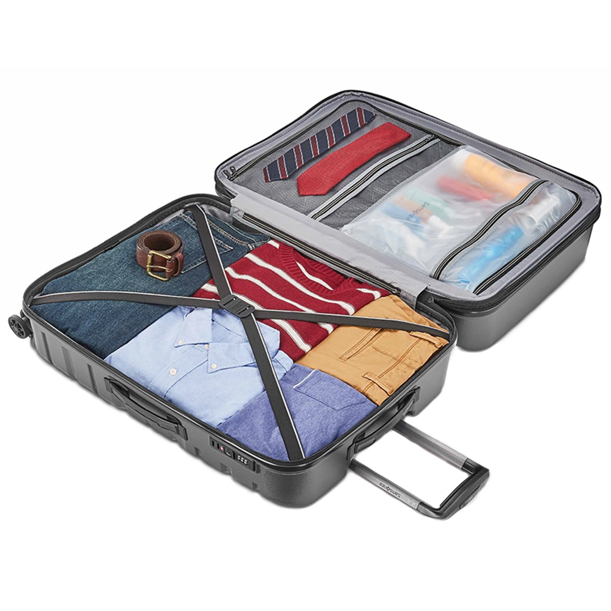Samsonite Tech Two Hardside Luggage Large & Carry On 2pc Grey Costco