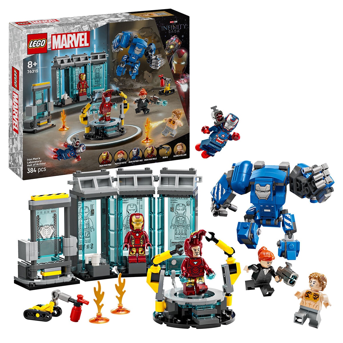 LEGO Marvel Iron Man’s Laboratory Hall of Armour 76315