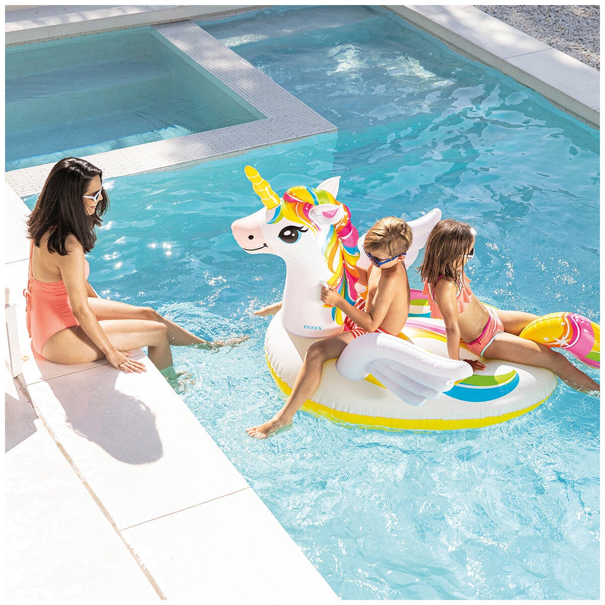 Licorne Gonflable Intex – 198 X 140 X 102 Cm – Bouée Géante Pour Piscine, Lac Ou Plage – Enfant Et Adulte