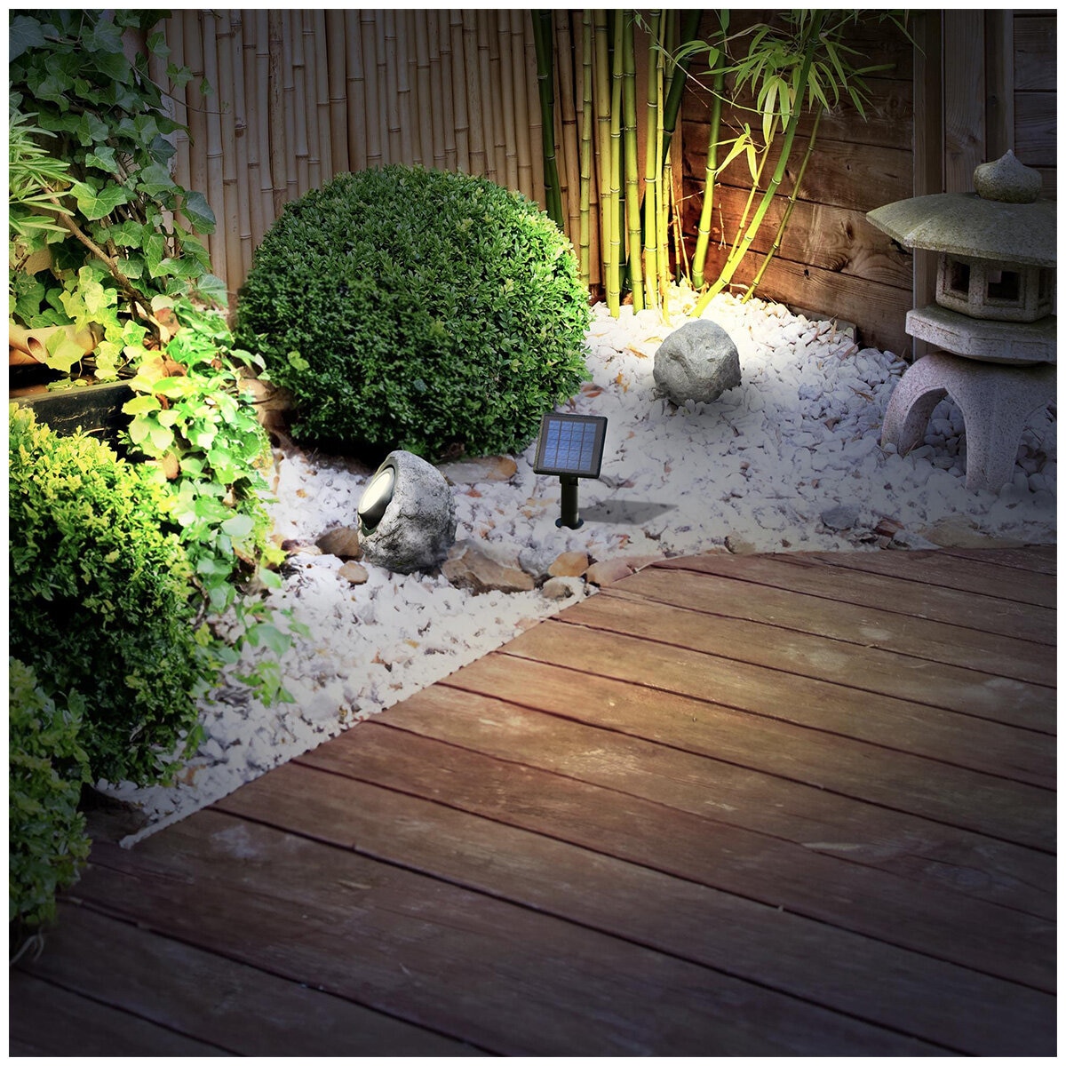 Solar LED Rock Spotlight 2 Pack